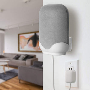 Google Nest Audio Wall Mount Holder in Living Room_White_ZYF Brand
