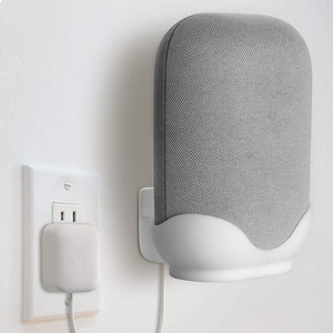 Google Nest Audio Wall Mount Holder with Power socket_White_ZYF Brand